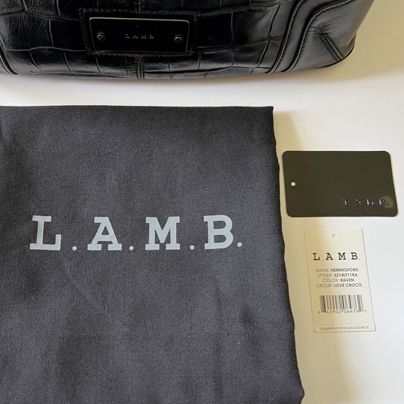 L.A.M.B. By Gwen Stefani Hemingford Satchel Black Vintage - Picture 16 of 16